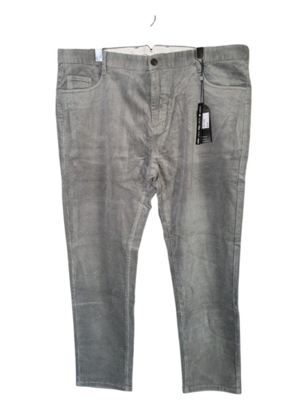 NWT Snover Stylish Grey Corduroy Chino Pant Size 46 (measures‎ smaller)